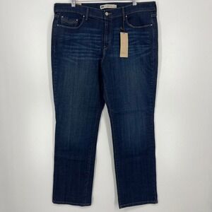 Levis 505 Straight Leg Jeans Womens 16 Dark Wash Mid Rise Denim NWT 542603R